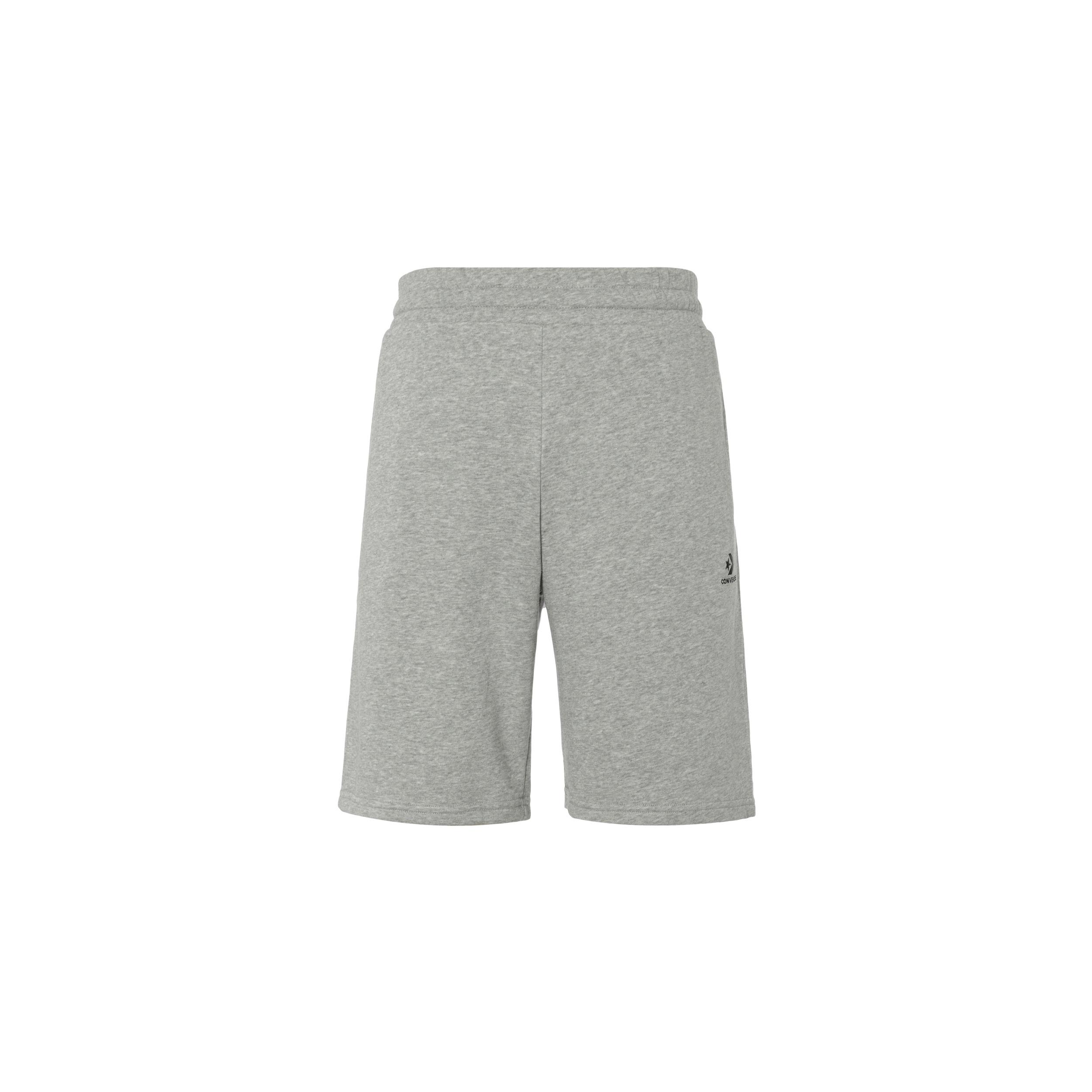 Converse Go-To Embroidered Star Chevron Standard-Fit Fleece Short Asia Sizing  Grey  Men s 10023875-A02 S