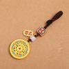 Luxury Metal Gourd Cinnabar Pendant Keychain Ornament