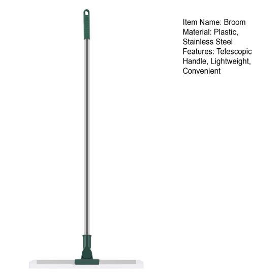 Silikon Zemin Kazıyıcı Paslanmaz Çelik Geri Çekilebilir Saplı Banyo Sileceği Süpürge Fayans Zemin Temizleme Araçları