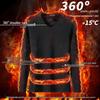 Men's Round Neck Long-Sleeve Velvet T-Shirt - Warm, Slim Fit Base Layer for Autumn/Winter