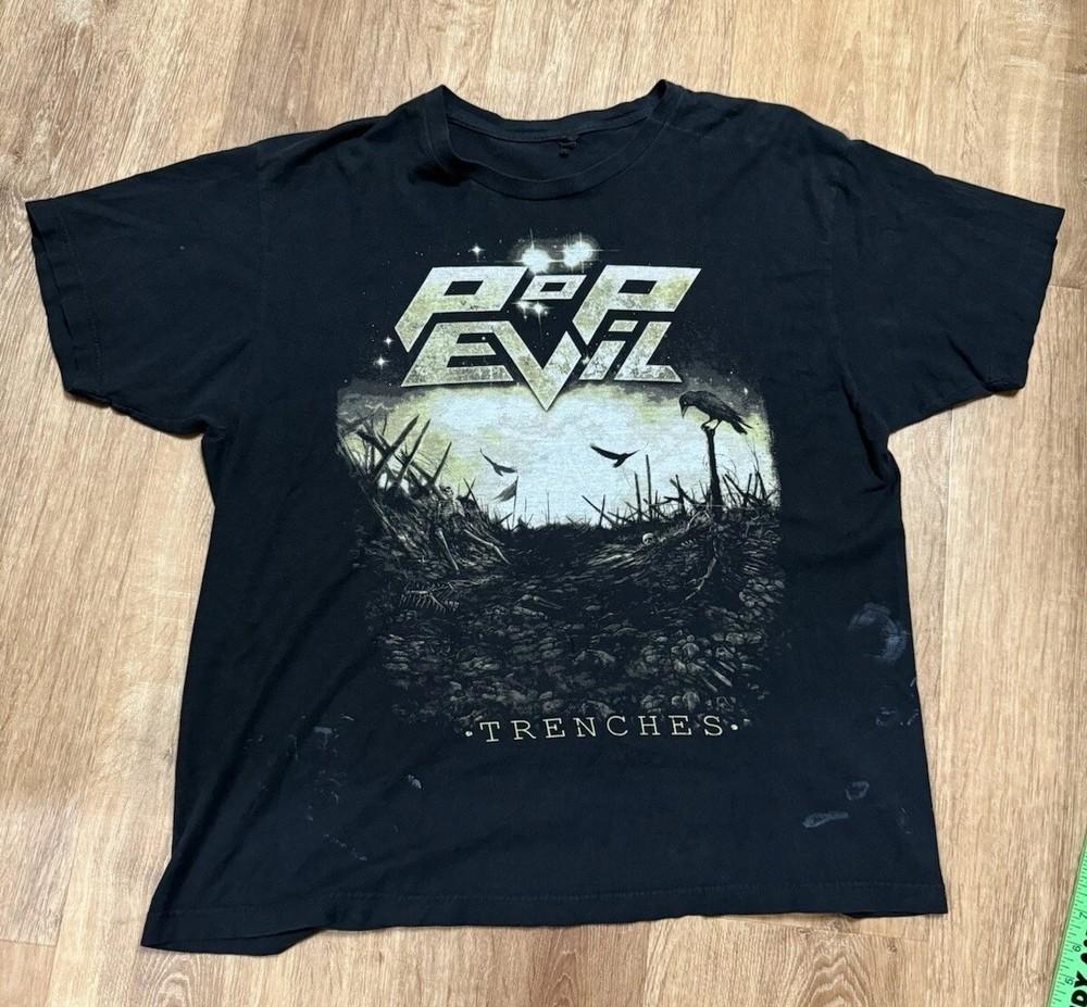 Pop Evil Trenches bLACK  T Shirt   PA160 Unisex T-Shirt XXXL