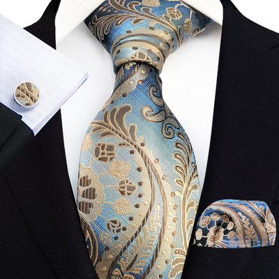 Festa de Casamento Negócios Floral Gravata Lenço Abotoaduras Acessórios de Gravata Masculina