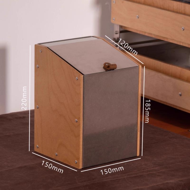 Мусорное ведро для столешницы Металлические мусорные баки Настольные Деревянные Общие Мини-ведра для хранения Домашние Мобильные Многофункциональные Органайзеры 7960₽