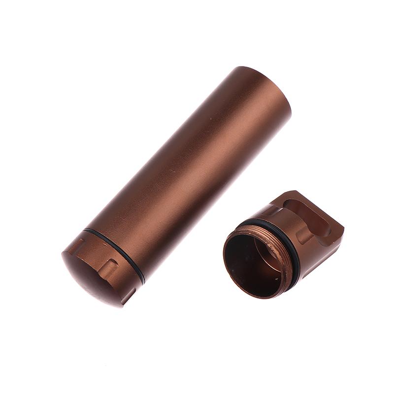 Portable Aluminum Alloy Waterproof Capsule Seal Bottle Outdoor Survival Pill Box Mini Tea Cans Container Sealed Tank Canister