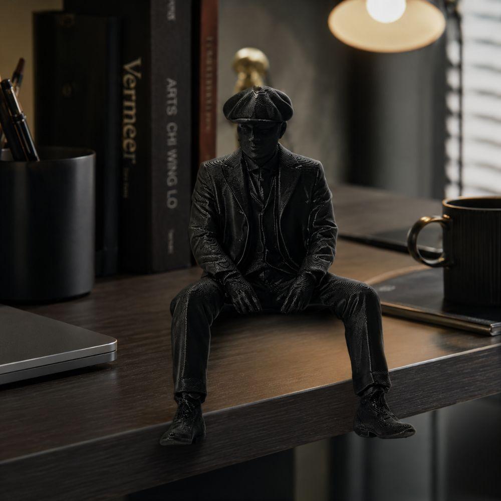 3D Printed Magician Statue Home Decoration Sitting Man Figurine  Bookshelf Decor