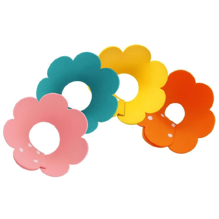 

4PCS Cats Collar Protective Neckwear Flower Design Elizabethan Collar For Pet Cats Post Surgeries Wound Healing Lickproof 1