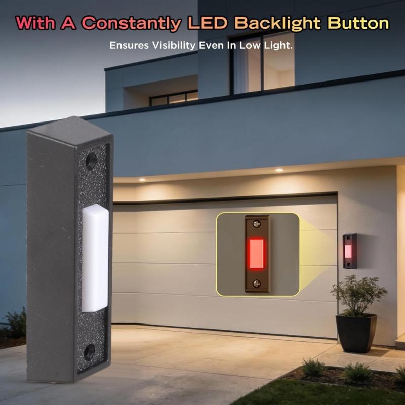 Apriporta da Garage a Parete con Pulsante Luce Apriporta Universale per Collegamento e Funzionamento Semplici