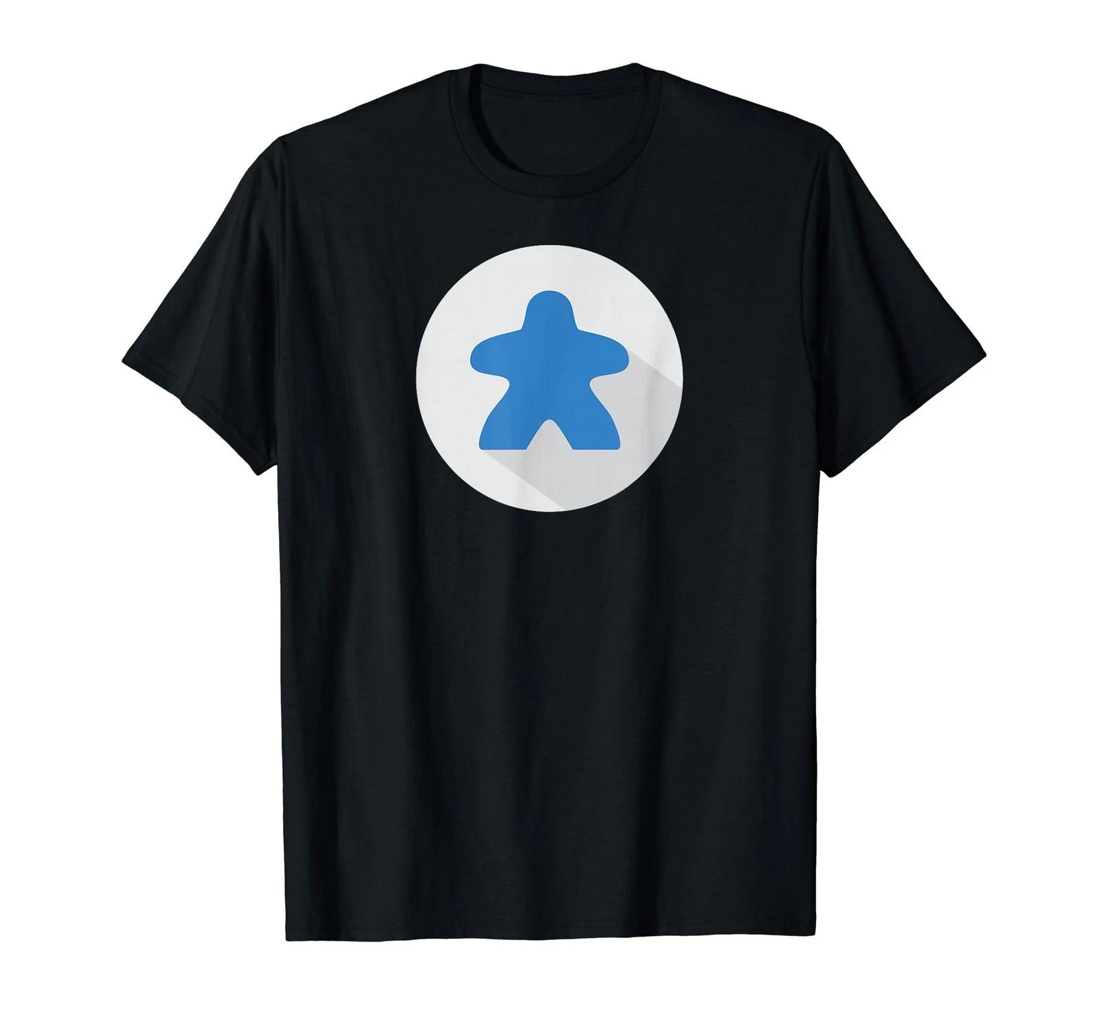 Board Game Blue Meeple Gamer Player Meeple Geek Gift T-Shirt_ L
