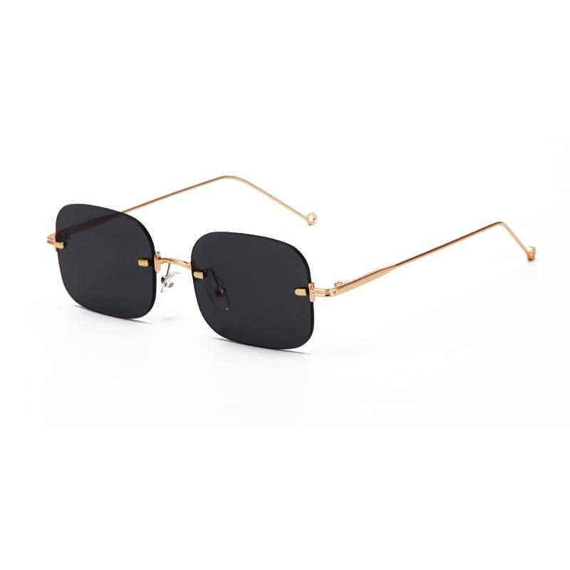 

Fashion Rectangle Sunglasses Women Brand Designer Rimless Square Sun Glasses Ladies Luxury Brand Gradient Shades