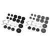 23 Pieces Cymbal Replacement Accessories Non Slip 2.5cm 4cm 5cm Felt Pads Drum Cymbal Sleeves Nuts W