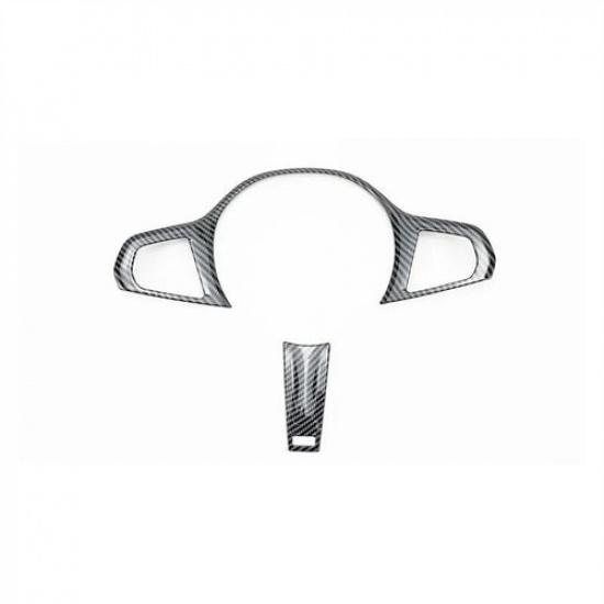 Car ABS Carbon Fiber Look Interior Trim Steering Wheel Cover For BMW 3 Series