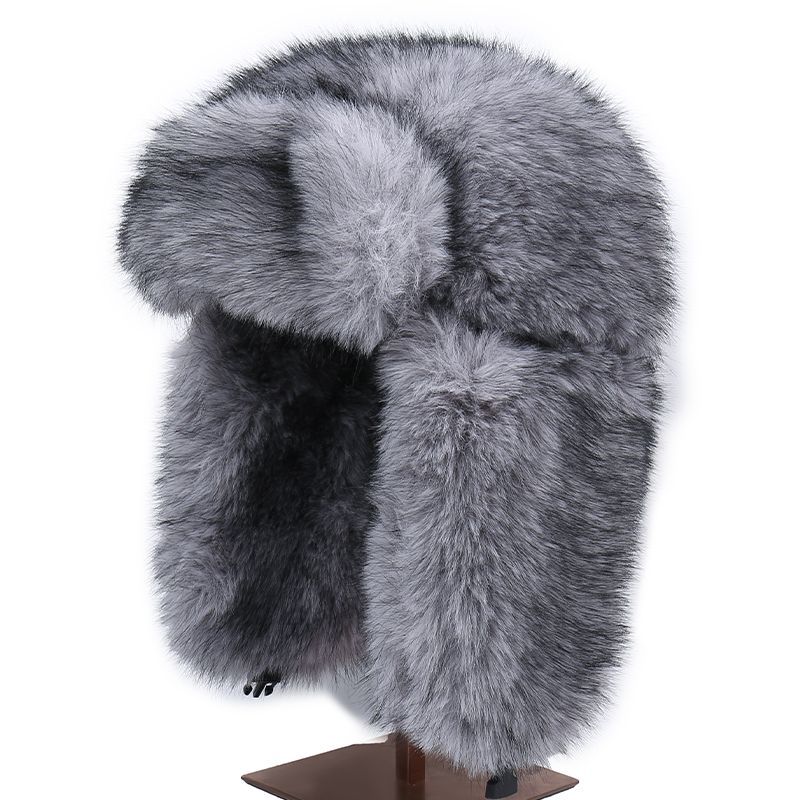 Atmosferă avansată de iarnă, șapcă de schi caldă, căciulă de pluș Lei Feng, protecție pentru urechi îngroșată rezistentă la frig, față mică