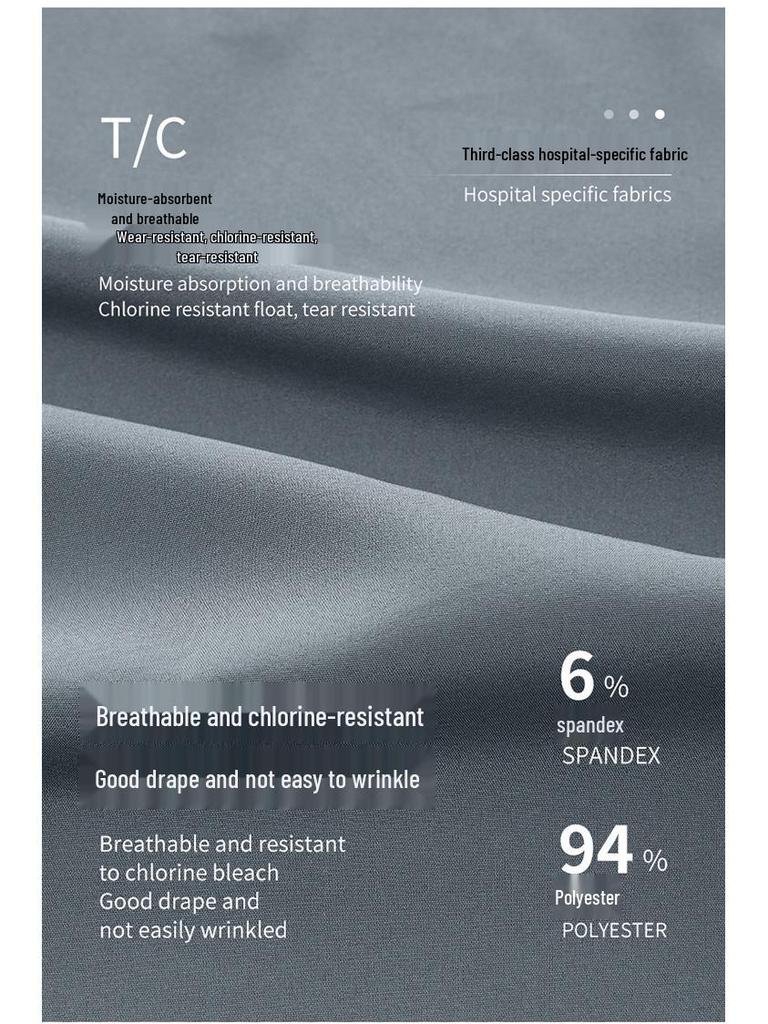 Unisex Quick-Dry Short-Sleeve Scrub Suit for Medical and Veterinary Professionals