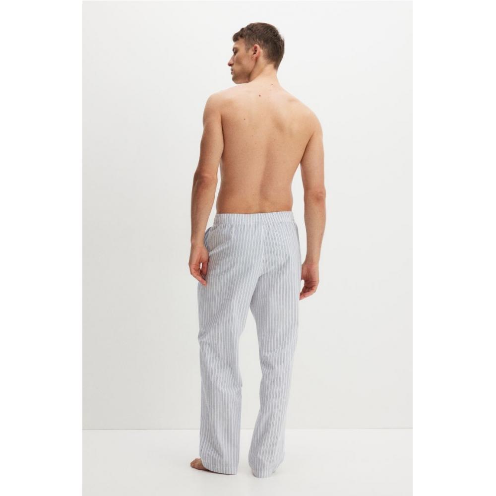 H M Poplin Pants Relaxed Fit wHite