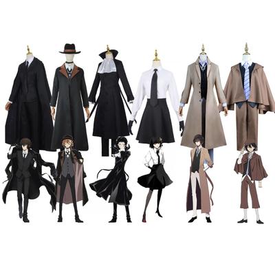 Bungo Stray Dogs Yosano Akiko, Dazai Osamu a Nakahara Chuuya Cosplay Kostýmová sada