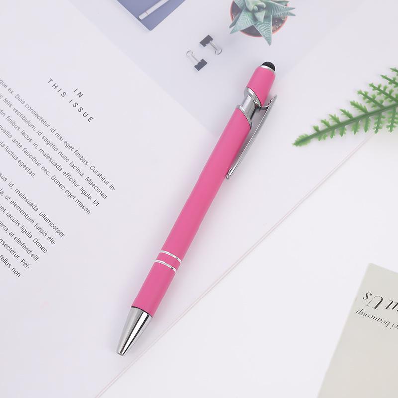 Spot Metal Ballpoint Pen with Aluminum Barrel and Capacitive Touch Tip – Customizable Logo Gift Pen
