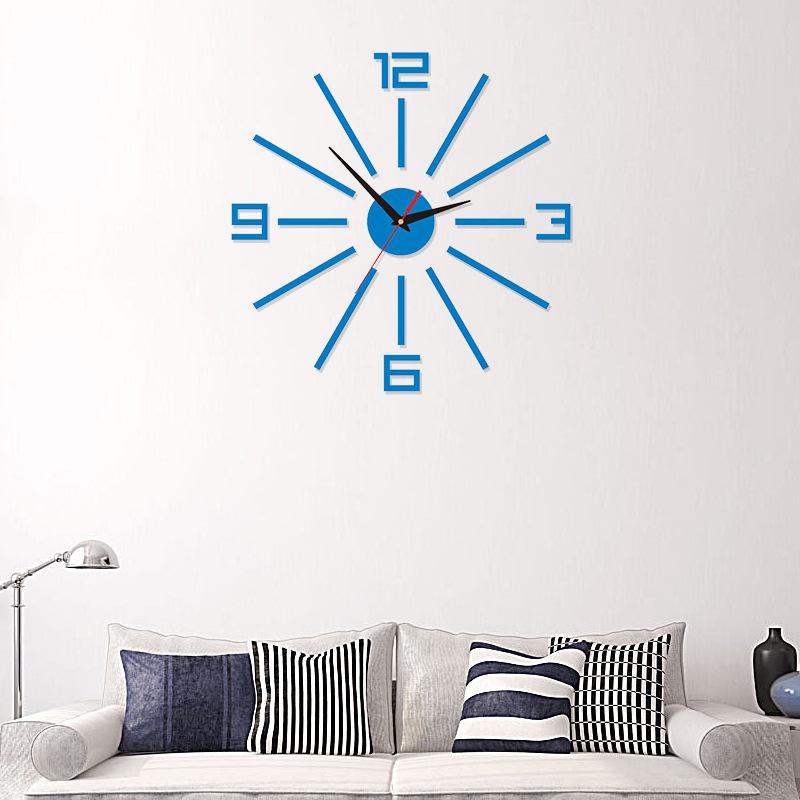 

Большие настенные часы своими руками, часы для гостиной, наклейка на стену, бесшумные креативные домашние часы, акриловые декоративные часы Red