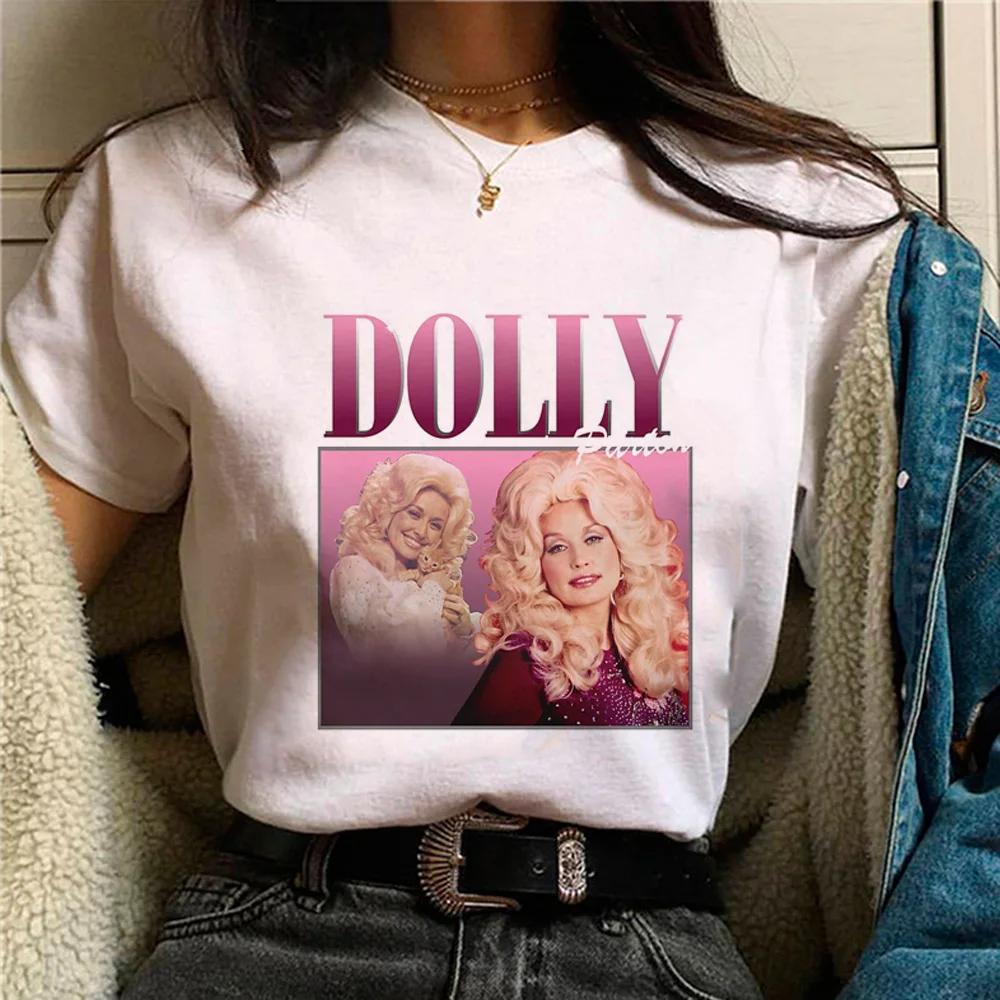 What Would Dolly Do T Shirt WWDD Country Music Legend Women's Crew Neck Short Sleeve Top Dolly Parton T-shirts Harajuku TOP