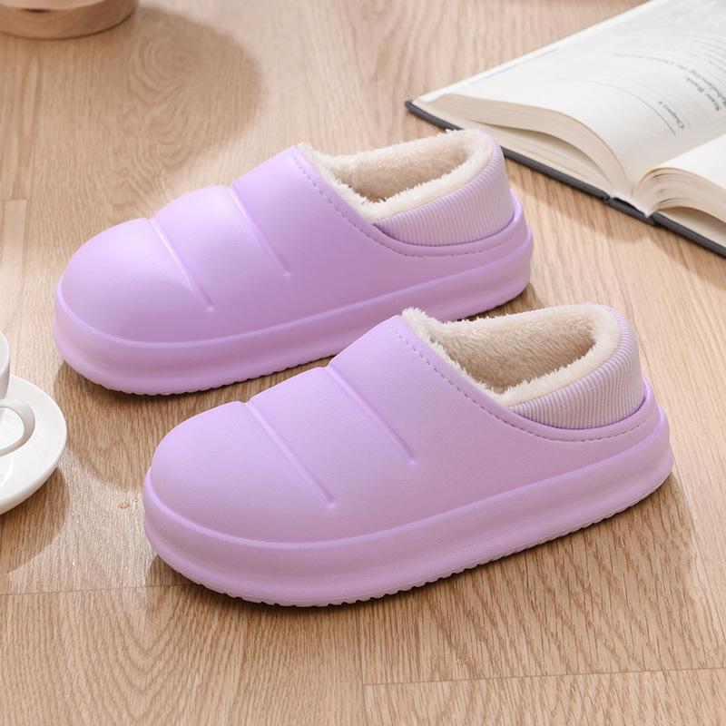 Winter Velvet Cotton Shoes Wool Slippers Autumn and Winter Indoor Home Warmth Cotton Shoes Medium and Old Cotton