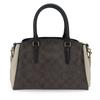 Used COACH Shoulder Bag F50054 Signature leather Dark brown black 2WAY