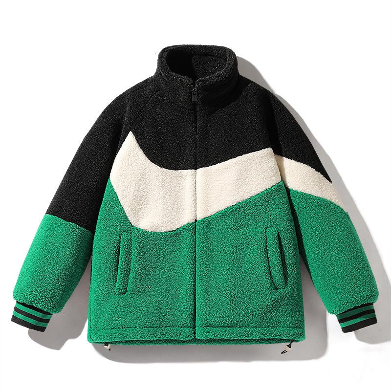 

Гранулированный бархатный свитер мужской зимний плюс бархатный мужской свободный корейский кардиган на молнии с воротником-стойкой XXL