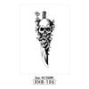 Skull Geisha Sweatproof Tattoo Sticker - Women's Small Full Arm Design