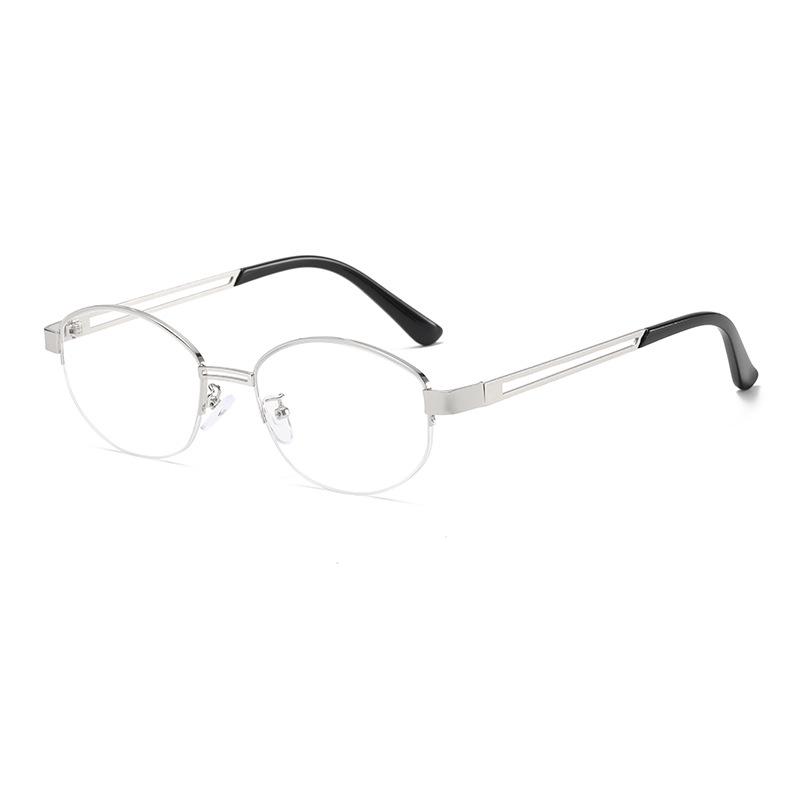 2025 Trendy Semi-Rimless Eyebrow Frame Glasses with Clear Gold Thread for Men and Women