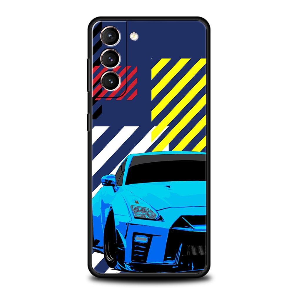JDM Sports Car Lamp Aircraft Phone Case For Samsung Galaxy S23 S22 S21 S20 FE Ultra 5G S10 S10E S9 S8 Plus 10 20 Silicone Cover
