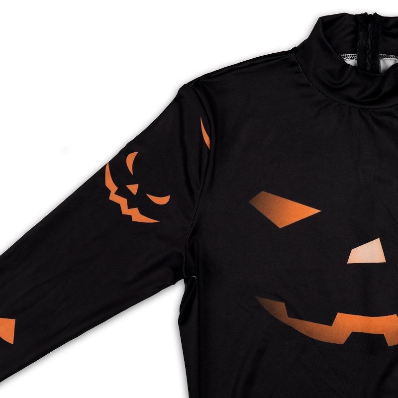 New, Halloween Horror Pumpkin Digital Printing Slim Sleeve Dress Women