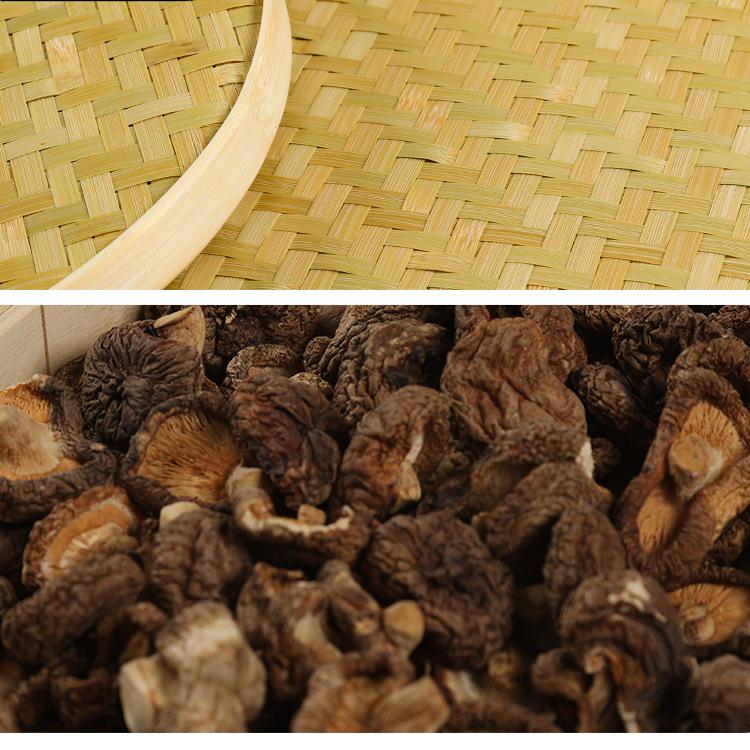 Round Bamboo Weaving Tray: Fine Mesh Sieve, Drying & Draining Basket, Decorative Sample Plate