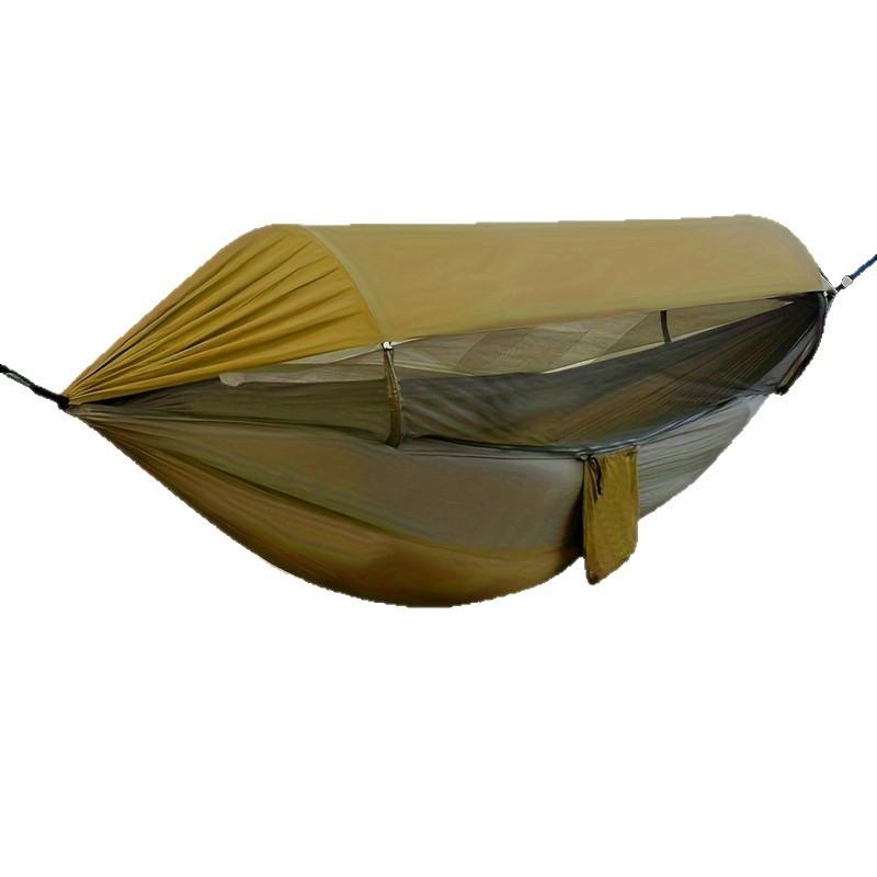 New Hammock Outdoor Double Anti Rollover Automatic Quick Opening Swing Mosquito Net Hammock Outdoor Camping Awning