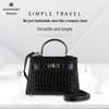 Women's Small Luxury Quilted Cowhide Kelly Style Shoulder Bag