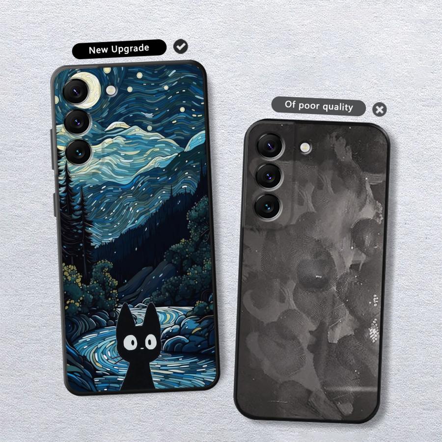 Van Gogh Starry Night Cat Case for Xiaomi Redmi Note 12 Pro 7 8 11s 12s 13 Pro Plus 10S 9S 11 14 10 9 Funda Phone Cover