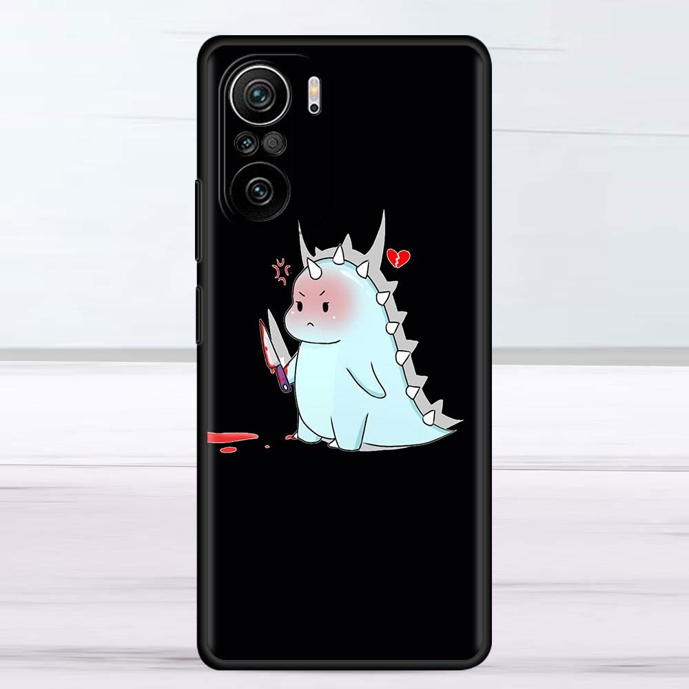 Case For Xiaomi Redmi Note 11 9S 10 9 8 7 9A 9C 9i K40 8T 10C 9T K50 Silicone Phone Shell Dinosaur Cartoon