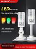 LED Color Alarm Light Signal Tower for Cranes, 12V/24V/220V