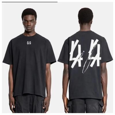 44 Label Group Double-Sided "44" Knife Graphic Oversized T-Shirt, High Street Distressed Casual Tee, Unisex