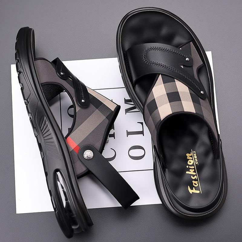 Fashion Summer Men's Sandals Luxury Cowhide Sandal Outdoor Casual Sport Sandals for Men Non Slip Beach Shoes Big Size47 Sandalias Hombre