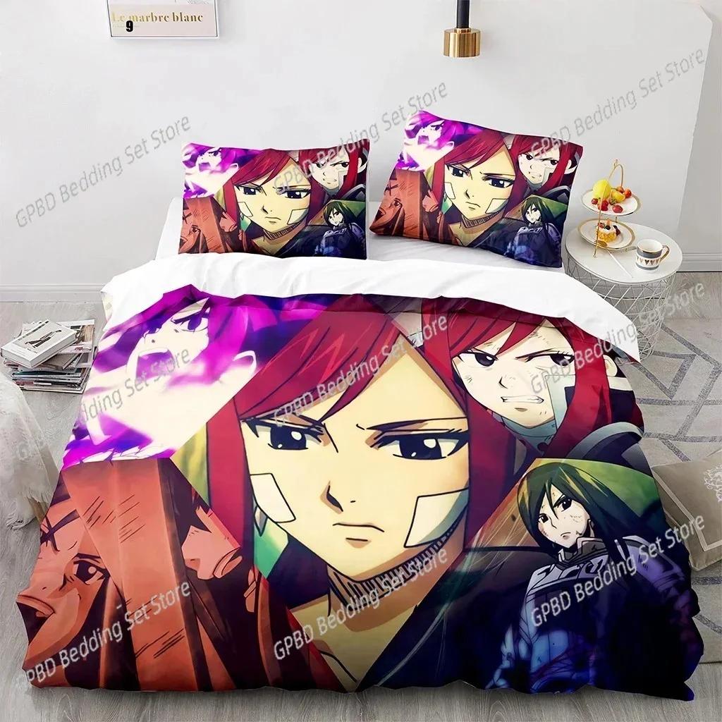 

Аниме Хвост Феи Нацу Комплекты Постельного Белья Изысканный Набор Постельных Принадлежностей Пододеяльник Комплект Постельного Белья Роскошный Подарок на День Рождения US King 264x228cm