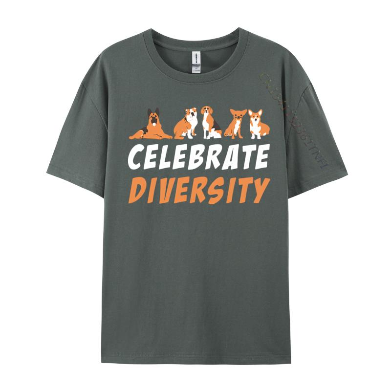 Clothing Tops Shirts Celebrate Diversity Shepard Bulldog Fitted Group Cotton Youth Top Tshirts Wholesale Tshirts 100 Pcs