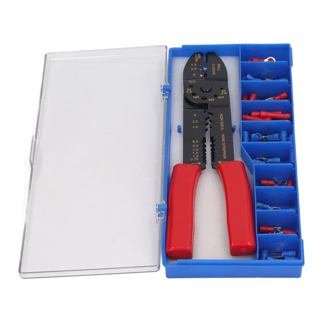 Wire Terminals Crimping Tool PVC Insulated Terminal Crimper Kit for Stripper Wiring Projects