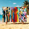 A-Abstract Art Figures Towel Microfiber Beach Towel, Quick-Dry, Sand-Free, Ultra-Fine Fiber, Super Soft.