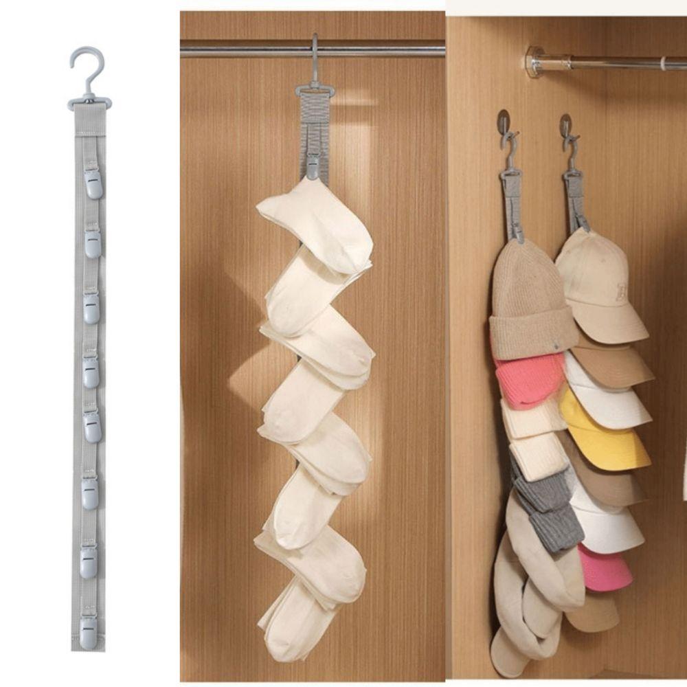 Shock Proof Over-The-Door Hat Organizer Metal Hanging Cap Storage Hooks Hat Hanger Holder  Wall