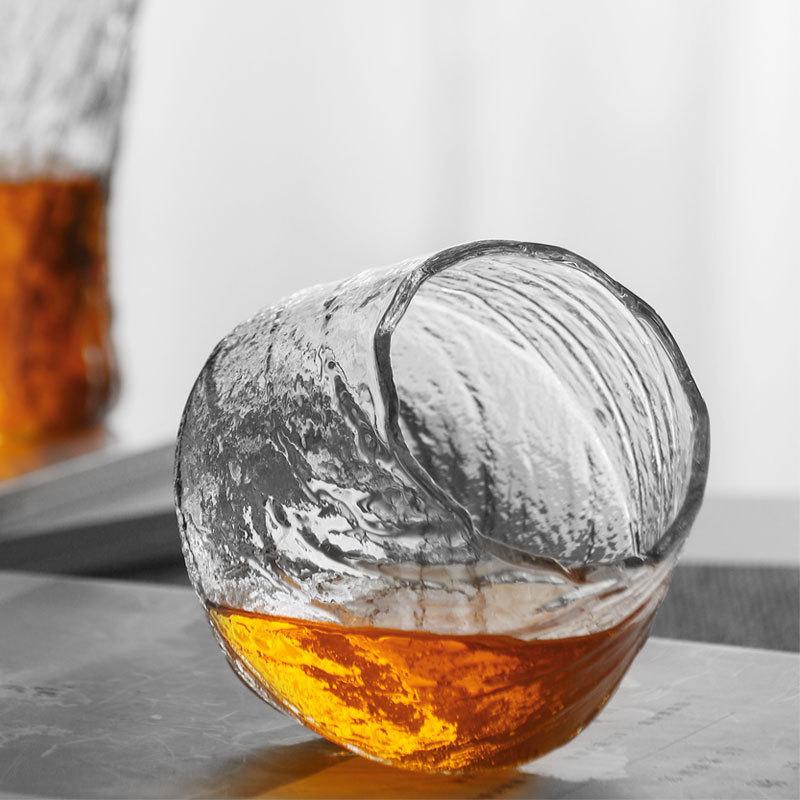Japanese Ripple Glass Cup Mug for Tea Glasses for Drinks Whisky Coffee Korea Drinkware Kitchen Dining Bar Home Garden