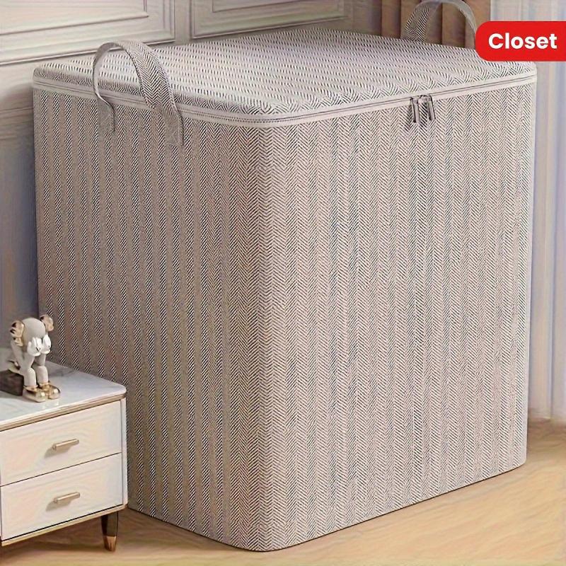 Extra Large Storage Box with Lid Modern Space Saving Design Durable for Clothes Bedding Home Organization Wardrobe Moving
