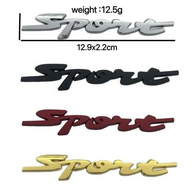 3D Stereo SPORT Car Emblem Sticker - Metal Electroplating Exterior Decoration