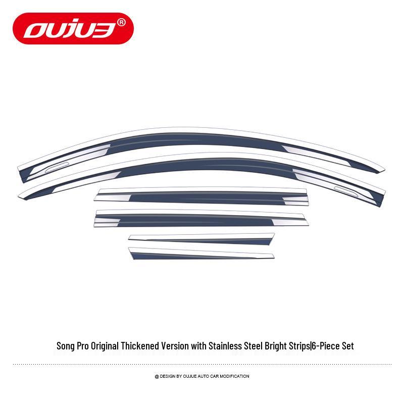 Electroplated Rain Guards for BYD Song Pro/PLUS/MAX DMI Window Eyebrows