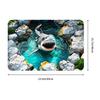 Funny 3D Sharks In Caves Gift Front Door Floor Entrance Mats Indoor  Bath Kitchen Doormat Balcony Carpet Rug
