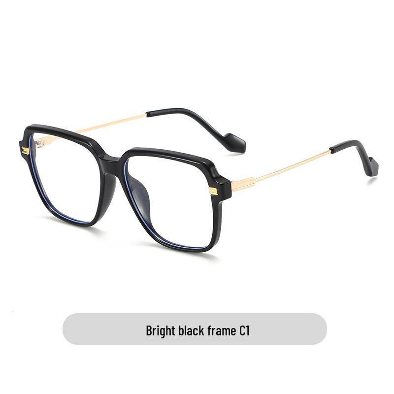 Retro TR Large Frame Flat Lenses Men s Anti-Blue Light Glasses Anti-Blue Light