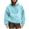 New European & American Autumn/Winter Hooded Plush Pet Bib Loose Pullover Sweatshirt for Women