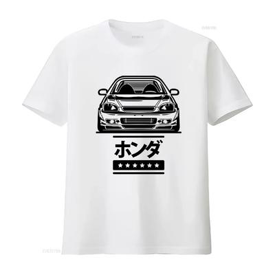 6 Gen T Shirt for Civic EK 6gen Lovers Owners and JDM Fans Let It Roar Vintage Washed Comfortable Fashion Streetwear Soft